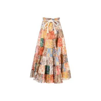 Zimmermann SS24 Casual Long Skirt Women's Multicolor