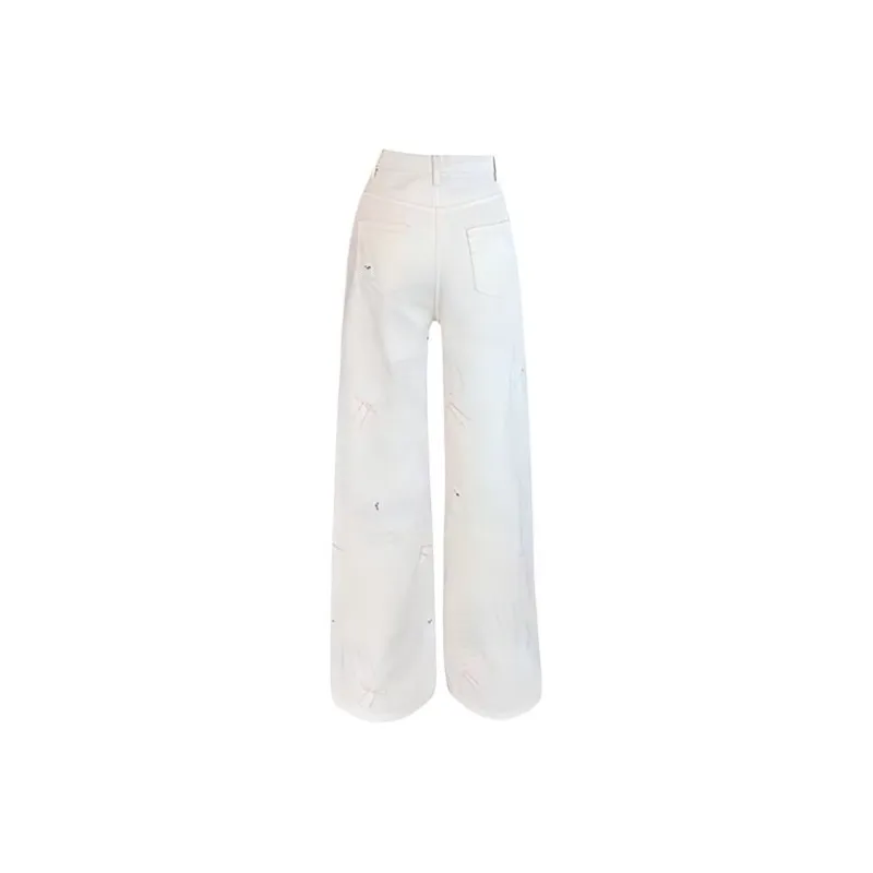 HUINIAN Jeans Women's Custard-1