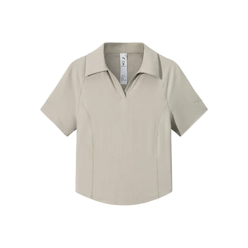 Anta Variety Training Collection Polo Shirt Women's Turquoise Jade Green-0