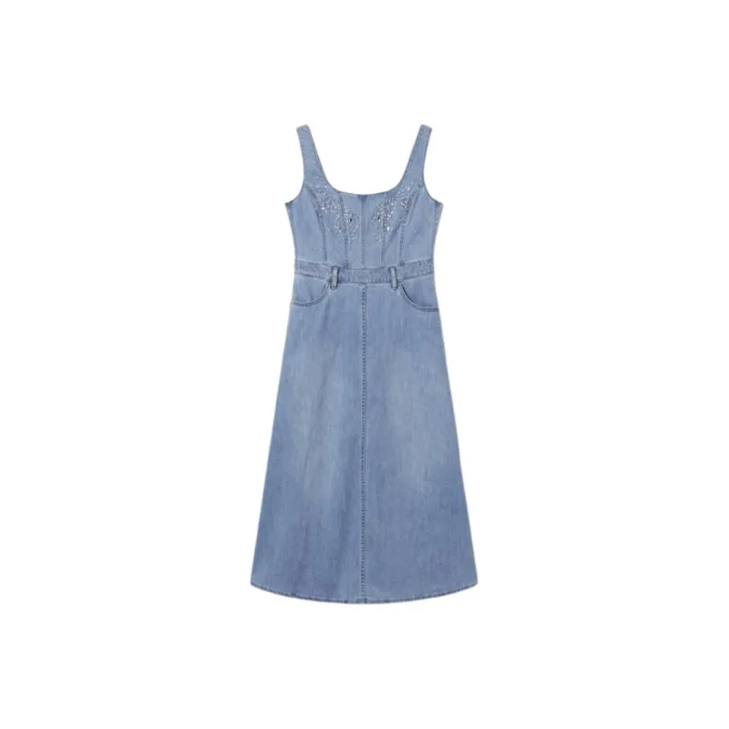 Levi's Slip Dress Women's Light Blue-0