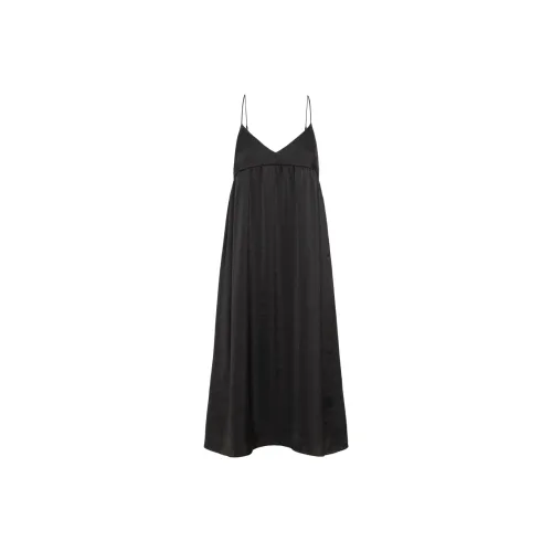 ARITZIA Wilfred Lover Satin Midi Dress Slip Dresses Women's Black