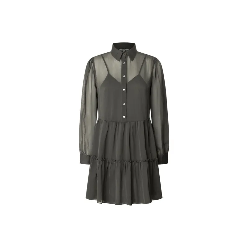 Pepe Jeans Long Sleeved Dress Women's Green-0