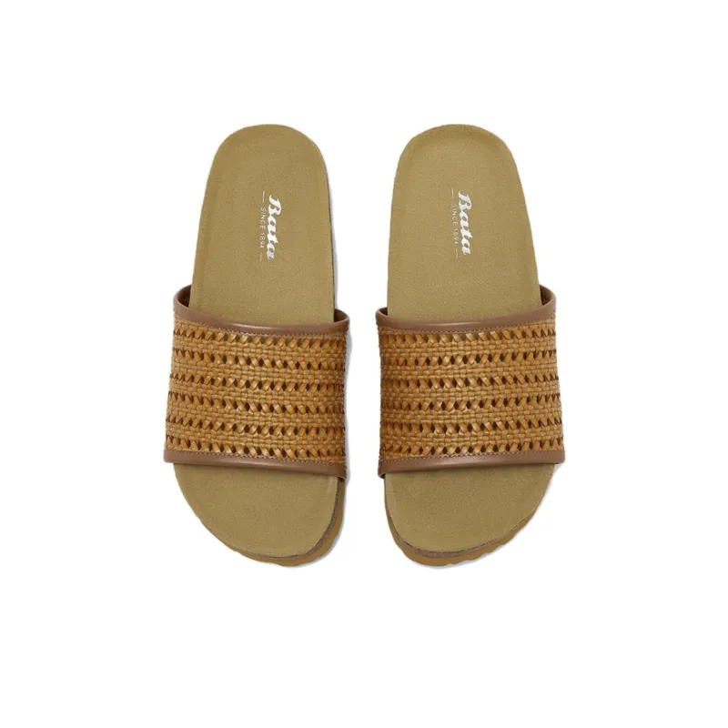 BATA Slide Slippers Women's Yellow , Yellow-2