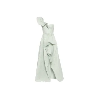 Marchesa Notte Cloqué Draped Gown