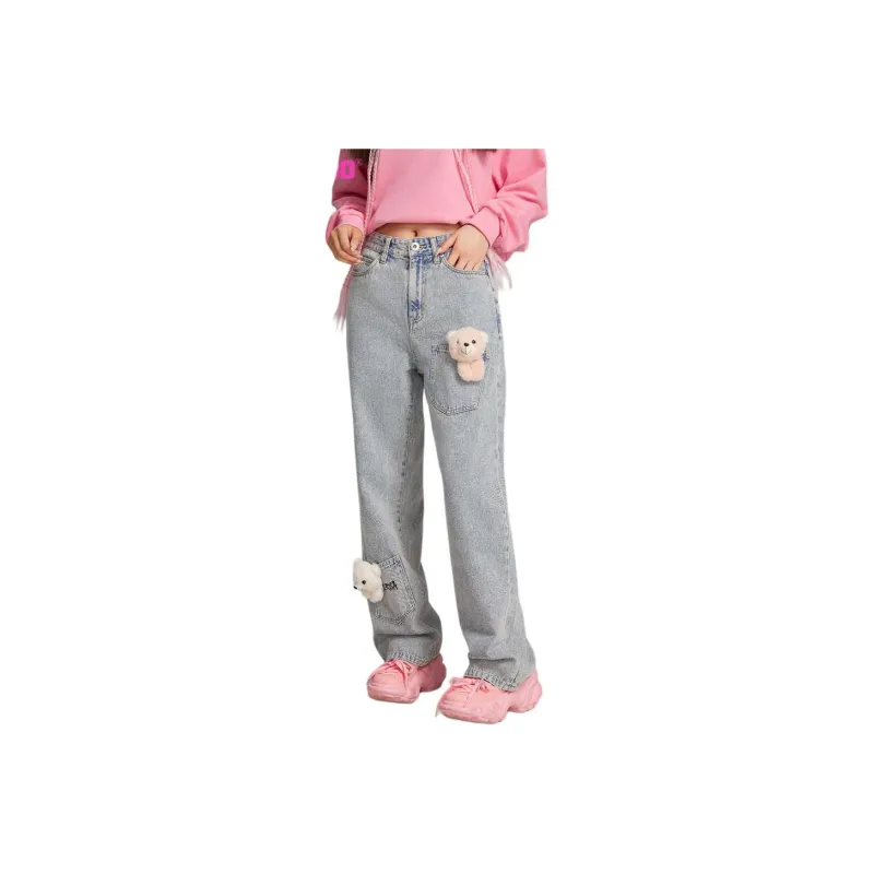 LALABOBO Jeans Women's Light Denim Blue-0