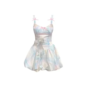 COVT Slip Dresses Women's Rainbow Plaid Camisole Dress