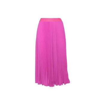 VERSACE JEANS COUTURE Pleated Logo waistband Midi Skirt