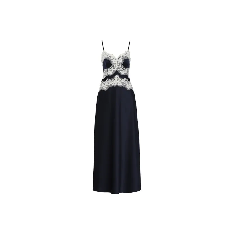 DPLAY Slip Dress Women's Navy Blue-0