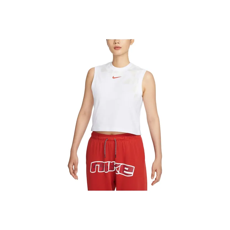 Nike Sleeveless Sports Shirts Women's White-0