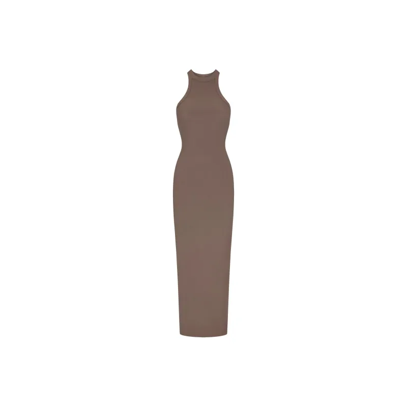 SKIMS SOFT LOUNGE LONG TANK DRESS Sleeveless Dress Women's Amethyst/Amethyst-0