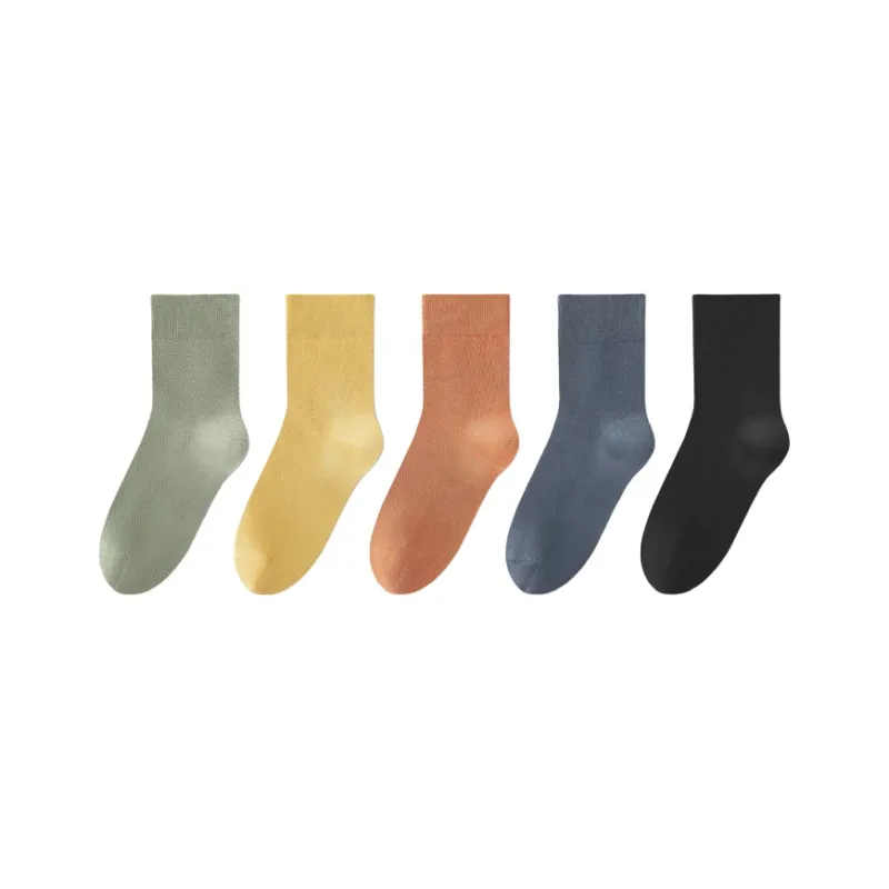 LUYOUYE Mid Calf Socks Women's 5 Pack-21