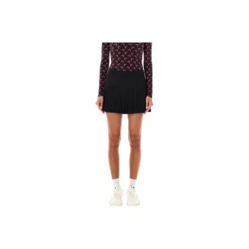 Marine Serre Diamond Jacquard Pleated Mini Skirt
