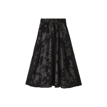 HIPPIEMISS Casual Long Skirts Women's Black