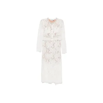 Self portrait Lace Embellished Midi Dress