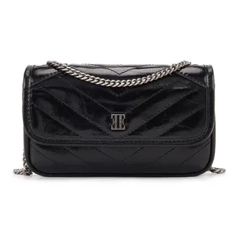ELLE Top Grain Cow Leather Shoulder Bag Small Size Women's Multicolor