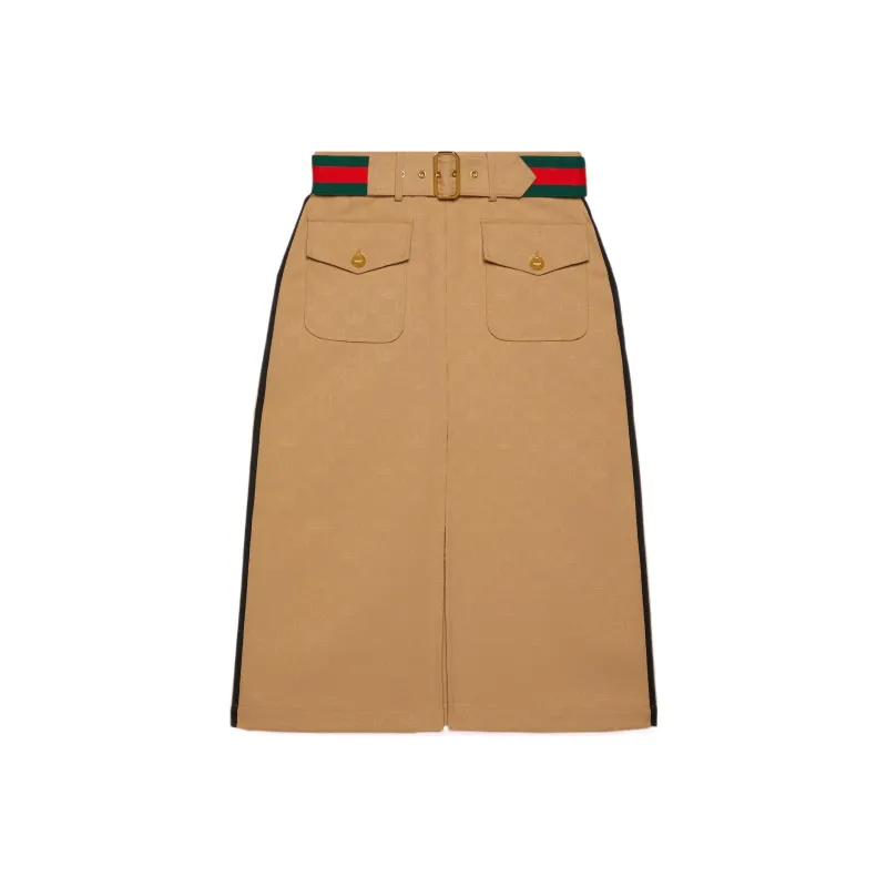 GUCCI X Adidas Jacquard Skirt Beige-0