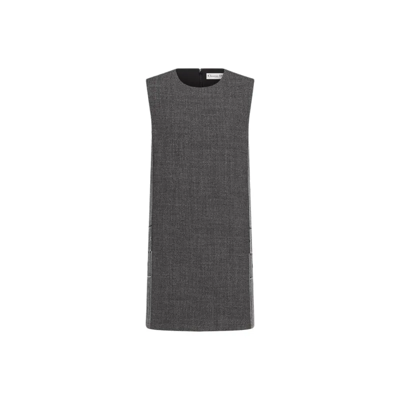 DIOR SS25 Sleeveless Dress Women's Gray-0