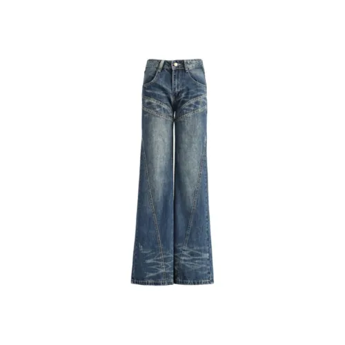 YINLEI Jeans Women's Vintage Blue