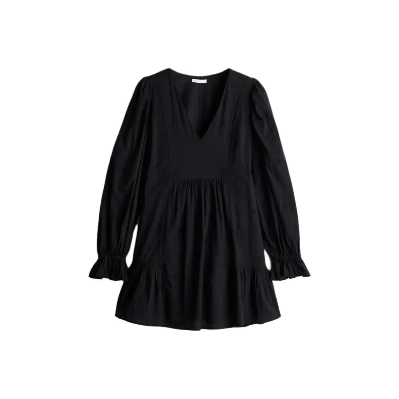 H&M Long Sleeved Dresses Women's Black-0