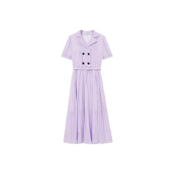 Self portrait Short Sleeved Dress Women's Lilac Purple