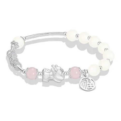 WUMZK Bracelets Pale Greenish White Jade Womens