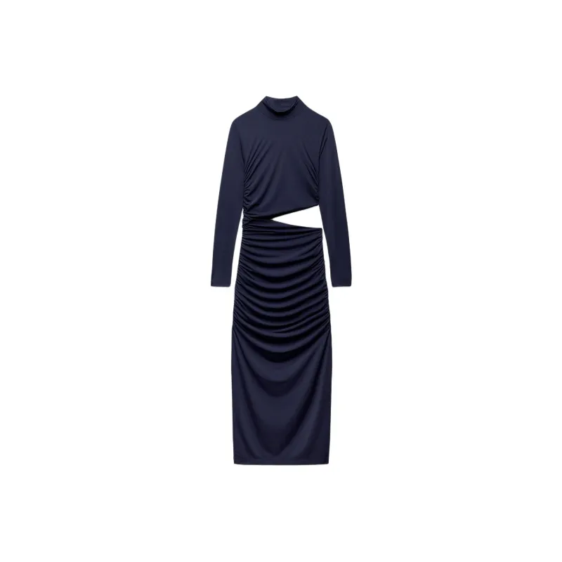 ZARA Long-Sleeved Dresses Women's Bright Blue-0