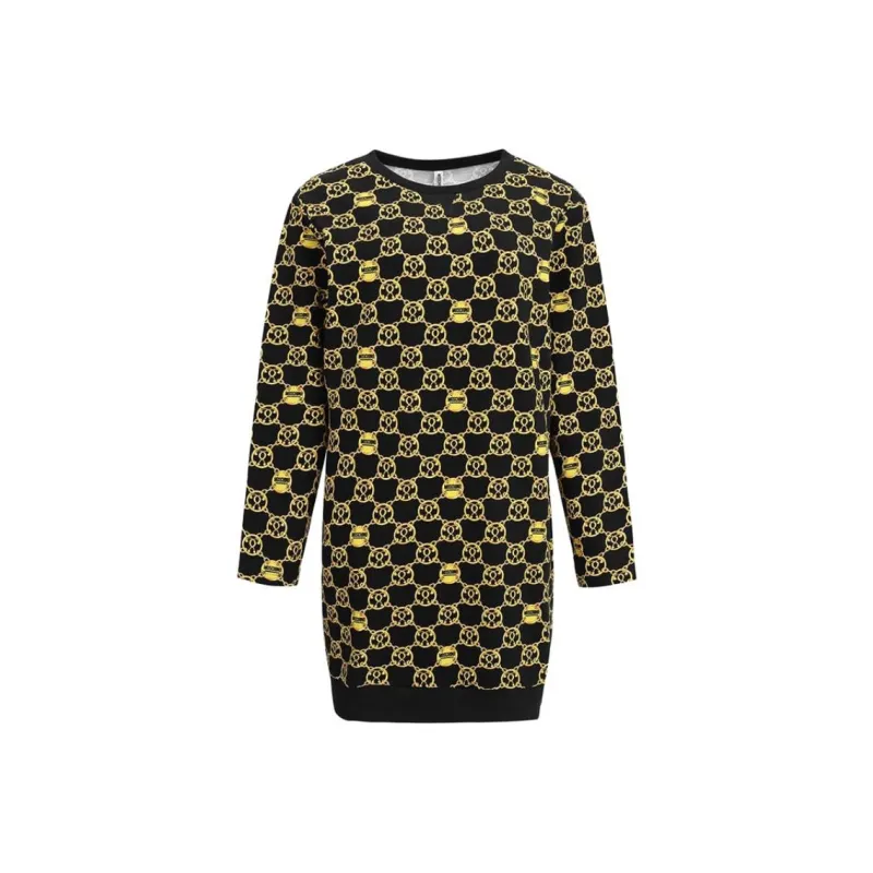 MOSCHINO Long Sleeved Dress Women's Yellow-0