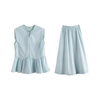 Olrain Skirt Set Women's Light Blue