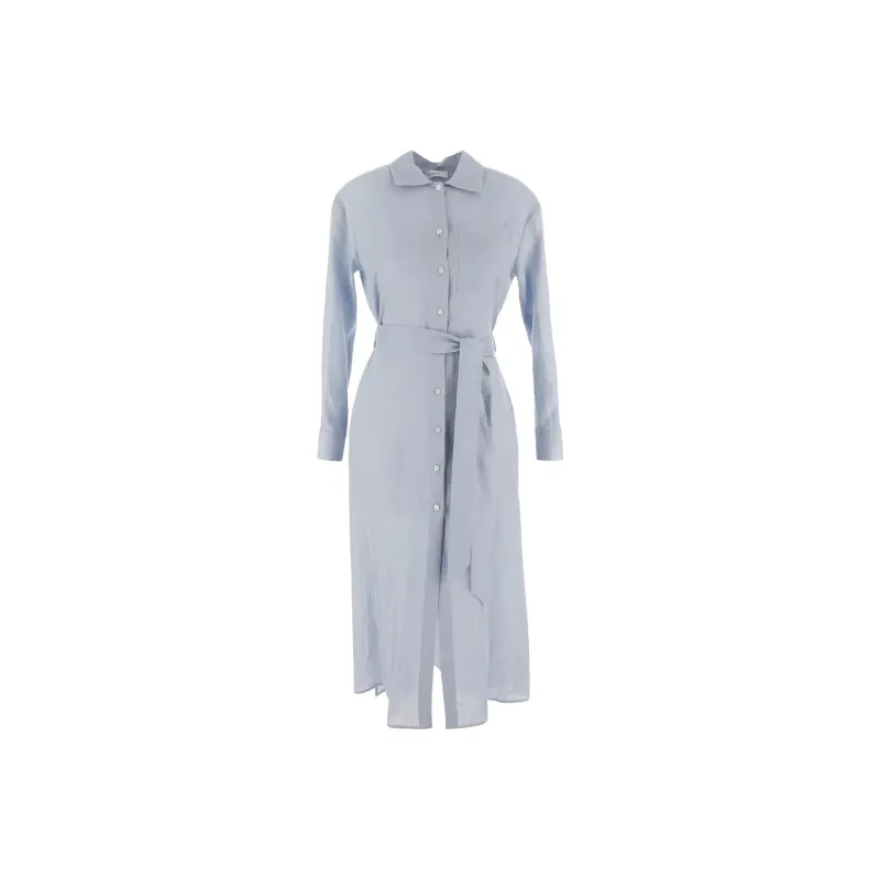 LARDINI Long Sleeved Dress Women's Blue-0