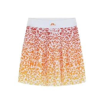 J.Lindeberg Binx Print Skirt Casual Short Skirts Women's Orange