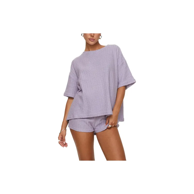 PRINCESS POLLY CAMMIE KNIT SET Casual Suit Women's Lilac/Light Purple-0