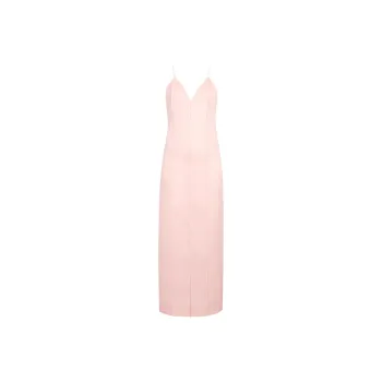 KHAITE Tully V Neck Midi Dress