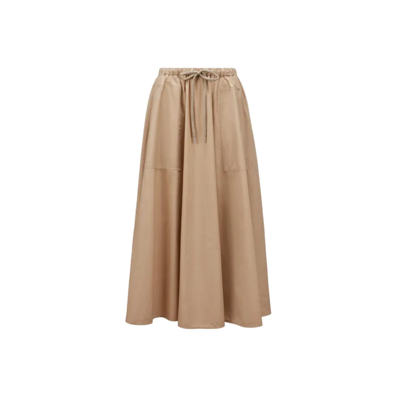 Moncler Elastic Waistband Flared Midi Skirt-0