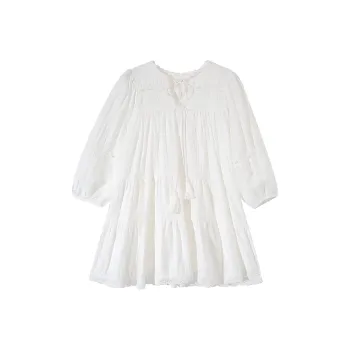 KYKW Long Sleeved Dresses Women's White