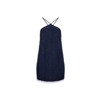 Iceberg SS25 Solid Color Sleeveless Dress Women's Dark Blue