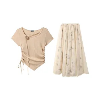 Adeworn Skirt Set Women's Apricot