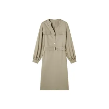 Mt Long Sleeved Dresses Women's Linen
