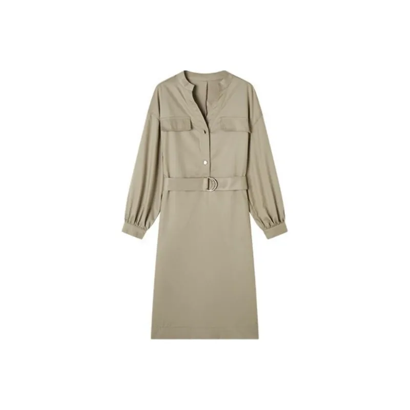 Mt Long Sleeved Dress Women's Linen-0