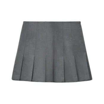 ZARA Casual Short Skirts Women's Light Gray