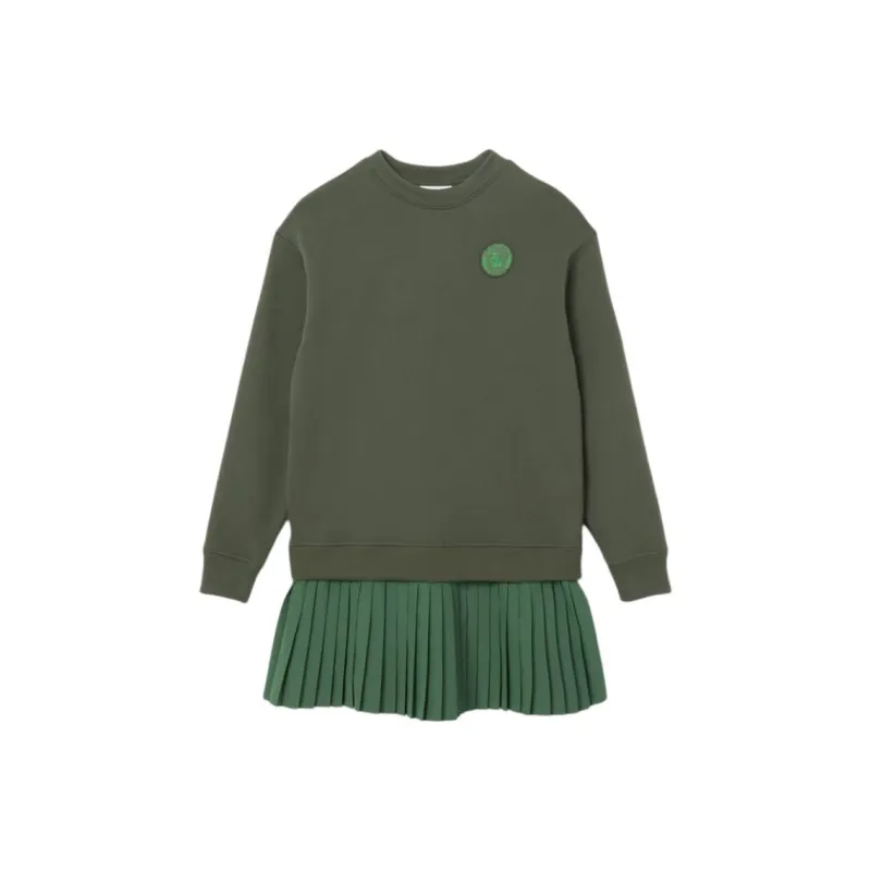 LACOSTE Pleated Sweatshirt Dress-0