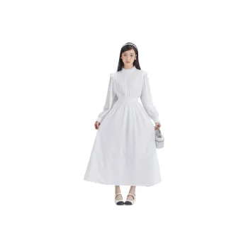 DEAR DEER PUFF Long Sleeved Dresses Women's White