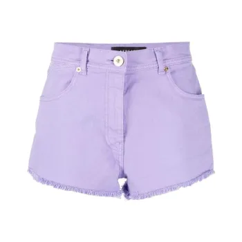 VERSACE Denim Shorts Women's Purple