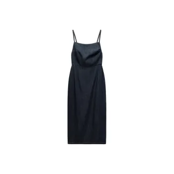 ZARA Slip Dresses Women's Deep Indigo Cyan