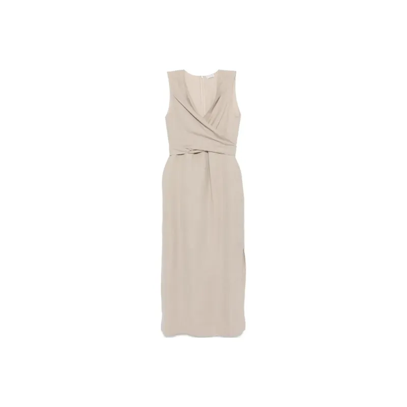 Brunello Cucinelli Wrap effect Midi Dress-1