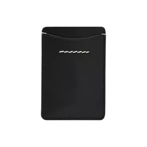 FOSSIL Leather Card Holder Card Holder Unisex Black