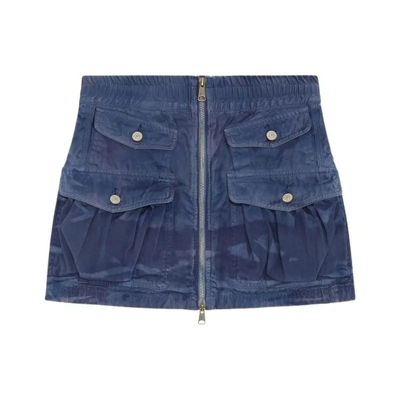 DIESEL Cargo Short Skirts Women's Royal Blue-0