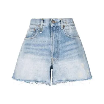 R13 Denim Shorts Women's Light Blue