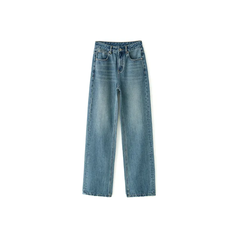 Wen Shan Jeans Women's Blue Pants-0