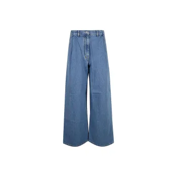 Givenchy 4G Plaque Wide Leg Jeans