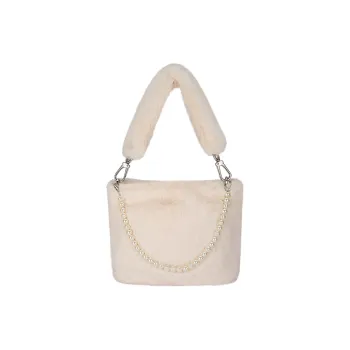 AJIDOU Fabric Cloud Bag, Handbag Medium Size Women's White